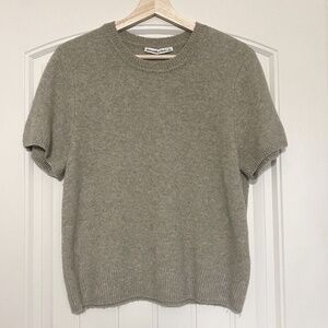 Abercrombie Crew Sweater Tee Oatmeal